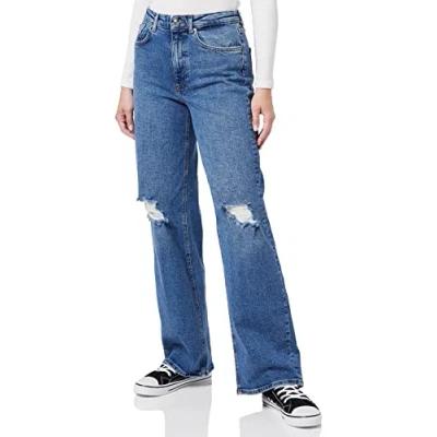 Abbildung von ONLY Damen Onljuicy Hw Wide Leg of Dnm Nas995 Noos Jeans, Dark Medium Blue Denim, 32W / 32L EU