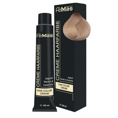 Abbildung von FemMas Haarfarbe Superaufheller Gold 903 I Professionelle Creme zur Aufhellung um bis zu 5 Tonstufen Dauerhafte Haarfärbung für strahlende, haltbare Farbergebnisse 100 ml