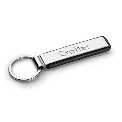Abbildung von Volkswagen 000087010KYPN Schlüsselanhänger Crafter Schriftzug Keyring Metall Anhänger, Silber