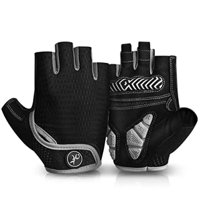 Abbildung von MOREOK Fahrradhandschuhe für Herren Damen Sommer Radsporthandschuhe Halbfinger 5MM SBR Gel rutschfeste/stoßdämpfende Handschuhe Mountainbike, Rennrad &amp; Downhill G XL