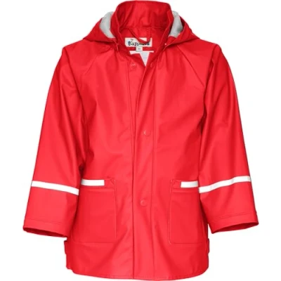 Abbildung von Playshoes Unisex Kinder Regenjacke Wind Und Wasserdicht Regenmantel Regenbekleidung, Rot, 74 EU