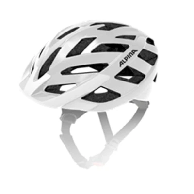 Abbildung von ALPINA PANOMA Reflektierender &amp; Optimal Belüfteter Fahrradhelm Mit Fliegennetz Nachrüstbarem LED Für Erwachsene, White matt, M (56 59 cm)