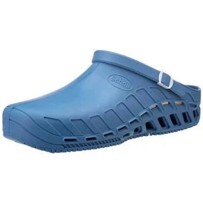 Abbildung von Scholl Clog Evo Hochleistungs Sanitär Clogs für Damen und Herren Ultraleicht, Bequem Atmungsaktiv, mit Rutschfester Sohle, Herausnehmbarer Memory Einlegesohle Drehbarem Riemen