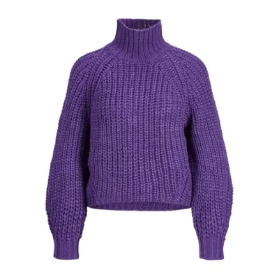 Abbildung von JJXX Jack&amp;Jones Damen JXKELVY Chunky HIGH Neck Knit NOOS Strickpullover, Twilight Purple, L