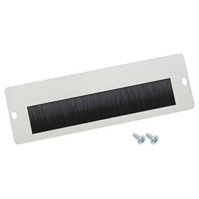 Abbildung von HMF 63329 07 Kabeldurchführung mit Bürsteneinsatz für 10 Zoll Serverschrank Außen Lichtgrau