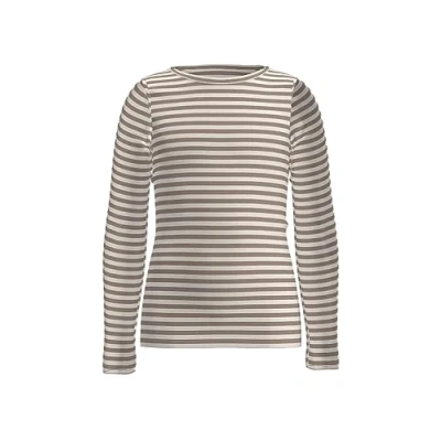 Abbildung von NAME IT Mädchen NMFSURAJA Slim LS TOP NOOS, Mocha Meringue/Stripes:stripe, 104