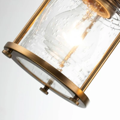 Abbildung von Elstead Lighting QN ASHLANDBAY3 NBR BATH QUINTIESSE Wandleuchte Ashland Bay E27 3x40W IP44 Naturmessing, geripptes Glas klar L:16.6cm H:20.6cm B:61cm