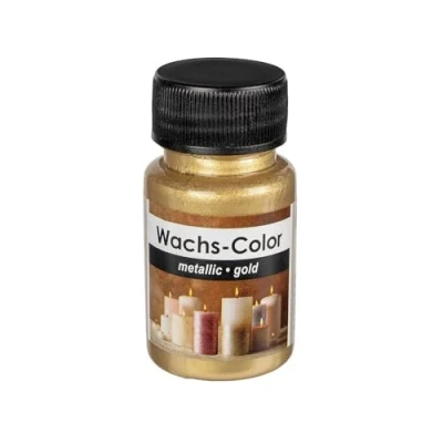 Abbildung von Ideen mit Herz Wachs Color metallic ideal zum Anmalen von Kerzen 50 ml (gold)