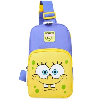 Abbildung von SpongeBob Jungen Umhängetasche mit 2 Fächern &amp; verstellbarem Gurt Kinder Geschenk