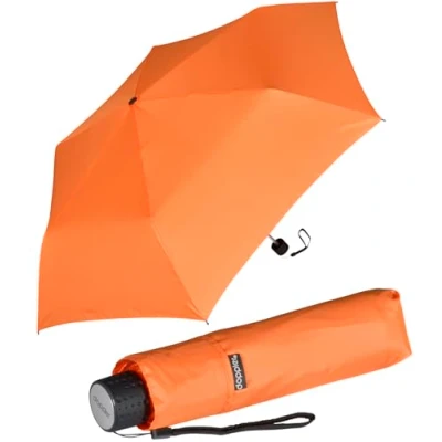 Abbildung von doppler Taschenschirm Fiber Havanna Uni Super leicht Kompakte Größe 22 cm Orange