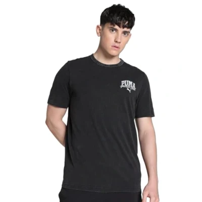 Abbildung von Puma Class Washed Tshirt print, Herren, Größe: Small, Black