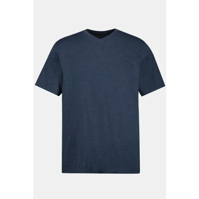 Abbildung von JP1880 Grosse GRÖSSEN BIS Tshirt basic, Herren, Größe: 3XL, Mittelblau melange