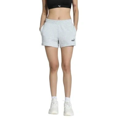 Abbildung von Puma Small LOGO Shorts kurze Sporthose, Damen, Größe: Medium, Light gray heather