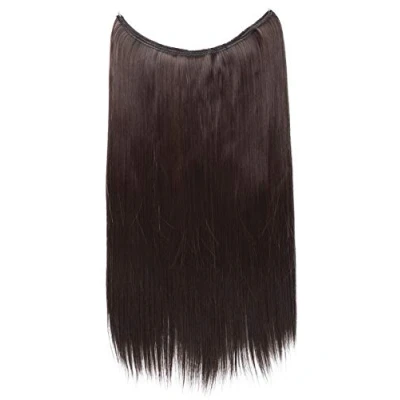Abbildung von CAISHA 50cm 1 Tresse Extension mit Gummiband Extensions Haarverlängerung Haarteil Glatt Rotbraun E105