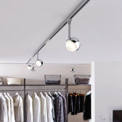 Abbildung von Paulmann Schienensystem Leuchten »URail Schienenspot Capsule II 439lm 6,3W 2700K 230V Chrom matt, 6W«, (1 tlg.), dimmbar, Einzelspot