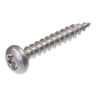Abbildung von SECCARO Spanplattenschraube Halbrundkopf 4 x 25 mm, Edelstahl V2A VA A2, Holzschraube mit Vollgewinde, TX/Innensechsrund, 250 Stück