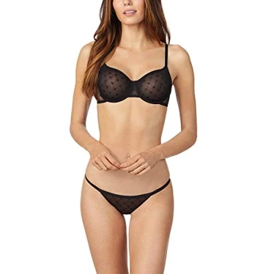 Abbildung von DKNY Intimates Monogram Unlined DEMI BRA Bügel BH, Damen, Größe: 75A, Black