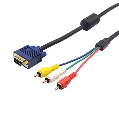 Abbildung von QiCheng&amp;LYS Cinch vga,Vga Splitter VGA/HD15/RGB auf 3 RGB Component für TV/HDTV Kabel, 1,5 m