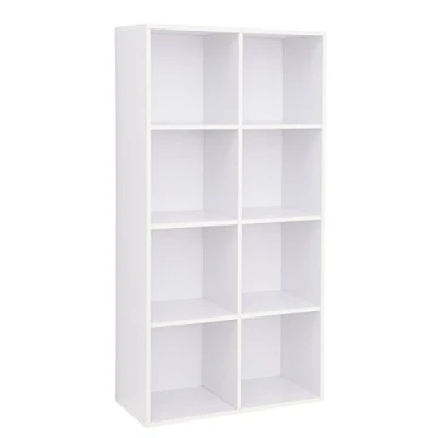 Abbildung von VASAGLE Bücherschrank, Bücherregal, mit 8 Fächern, Büroregal, Würfelregal, Standregal, für Wohnzimmer, Schlafzimmer, Büro, Kinderzimmer, weiß LBC24WT