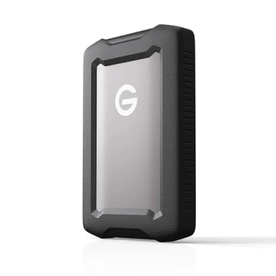 Abbildung von SanDisk PROFESSIONAL G Drive ArmorATD 4 TB (Mobile Festplatte, All Terrain USB C fähig, bis 130 MB/s, für Mac und Windows, Wasser staubfest)