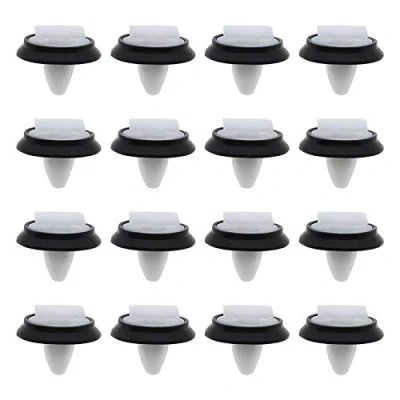 Abbildung von Create idea 100 Stück 856543 71728806 Autotürverkleidungs Clips aus Kunststoff mit schwarzer Gummidichtung, passend für 9 mm Loch