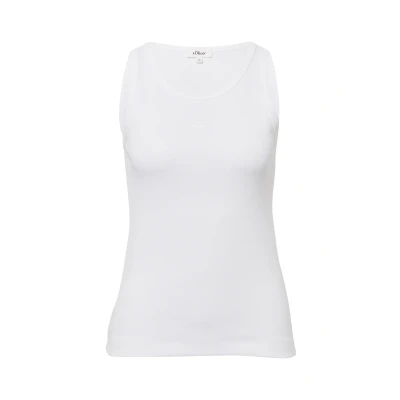 Abbildung von s.Oliver IM SLIM FIT MIT Stickerei Top, Damen, Größe: 34, Weiß
