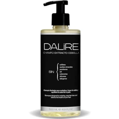 Abbildung von DALIRE Bio Shampoo mit Zwiebeln gegen Haarausfall, ohne Sulfate und Parabene, 500 ml, XL, extra Schaum, Haarwachstum für Damen Herren, erhöht Volumen feines Haar, Silikone
