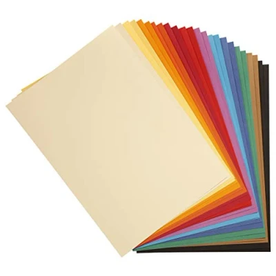 Abbildung von Clairefontaine 960452C Ries mit 100 Blatt Zeichenpapier Tulipe, 160g, DIN A4, säurefrei, 100% Zellulose, 1 Ries, 24 intensive Farben sortiert