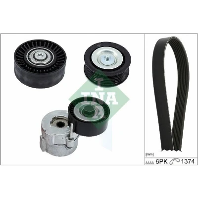 Abbildung von INA 529 0417 10 Keilrippenriemensatz Generatorfreilauf prüfen und ggf. erneuern ALFA ROMEO: Giulietta Hatchback, MiTo, FIAT: BRAVO 2