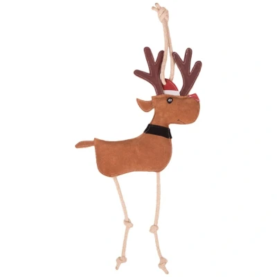 Abbildung von QHP Pferdespielzeug Weihnachten Rudolph in Wildleder ECO Braun
