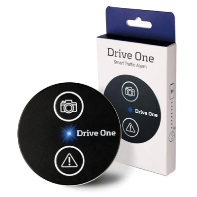 Abbildung von Needit Drive One Blitzerwarner das Original I Warnt vor Blitzern &amp; Gefahren im Straßenverkehr Echtzeit Radarwarner, automatisch aktiv bei Bluetooth Verbindung mit Smartphone Daten von Blitzer.de