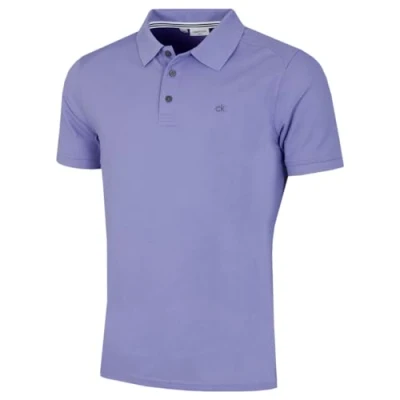 Abbildung von Calvin Klein Herren Campus 3 Knopf Kragen Polo Hemd Lila S