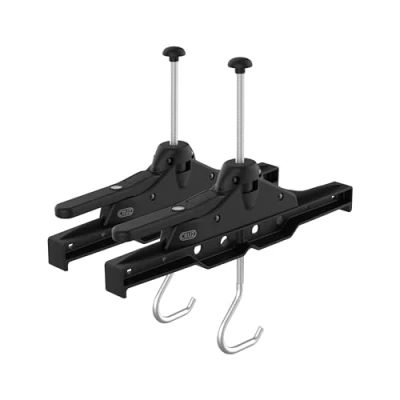 Abbildung von Cruz Leiterhalter Halterung für Dachträger Leitersicherung Lieferwagen Ladder Clamp, schwarz