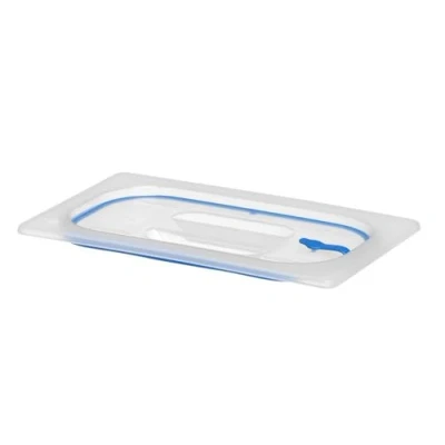 Abbildung von HENDI Gastronorm Deckel, Lufdicht verschließbar, Temperaturbeständig von 40 bis 80, 265x162mm, GN1/4, Silikon, Polyethelen