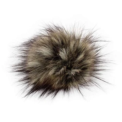 Abbildung von Unbekannt Fell Pompon mit Druckknopf natural racoon (Waschbärbraun)