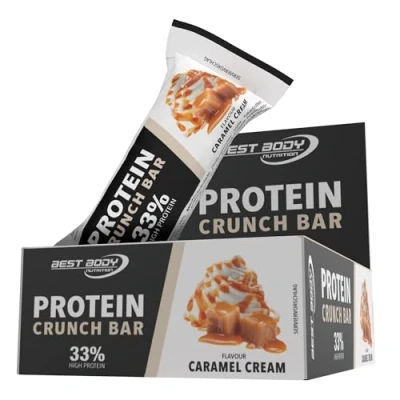 Abbildung von Best Body Nutrition Protein Crunch Bar Caramel Cream Eiweiß Riegel 12x35g 32%