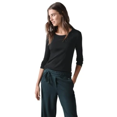 Abbildung von Cecil Langarmshirt, Damen, Größe: Medium, Schwarz