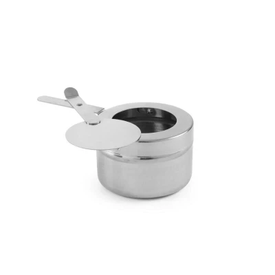 Abbildung von HENDI Brennpastenbehälter 2 Stk. Durchmesser: 9 cm Höhe: 6 Edelstahl Set für Fondue, Brennbehälter Ethanol