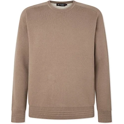 Abbildung von HACKETT LONDON Men&#039;s Df Knit Sweatshirt, LT Taupe/Ecru, M