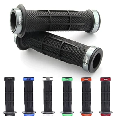 Abbildung von Universal Fahrrad E Bike Quad ATV Lenkergriffe Griffgummis 2 x 22mm (Stripe) (Grau)