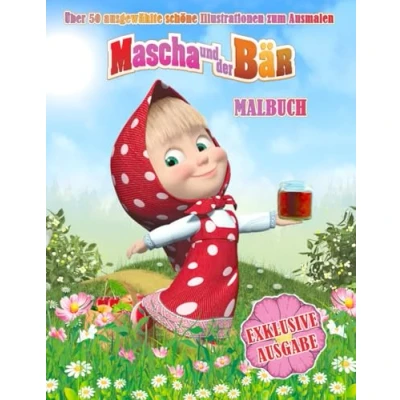 Abbildung von Μаѕсha und der Bär Malbuch Über 50 ausgewählte schöne Illustrationen zum Ausmalen EXKLUSIVE AUSGABE