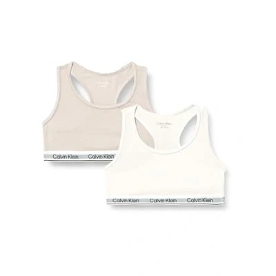 Abbildung von Calvin Klein Underwear Bralette 2 PACK Bustier für Kinder, Größe: 152 164, Oystergrey/tofu