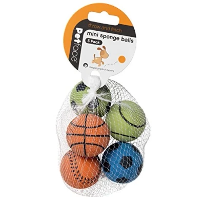 Abbildung von Petface Mini Schwamm Bälle Für Welpen und Klein Hunde (Packung mit 5 stück)