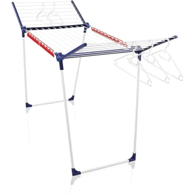 Abbildung von Leifheit Standtrockner Pegasus 200 Solid mit 20m Trockenlänge für 2 Wäscheladungen, Flügelwäschetrockner lange Wäsche 4 Kleinteilehaltern, Kleiderbügelstangen und 5 Bügeln [Amazon Exclusive]