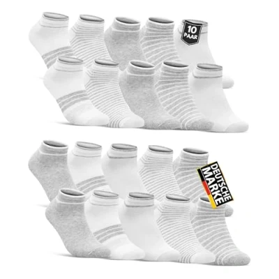 Abbildung von 10 Paar Damen Sneaker Socken Mehrfarbig Streifen Punkte Herzen Maritim Baumwolle 36844/2 WP (35 38)