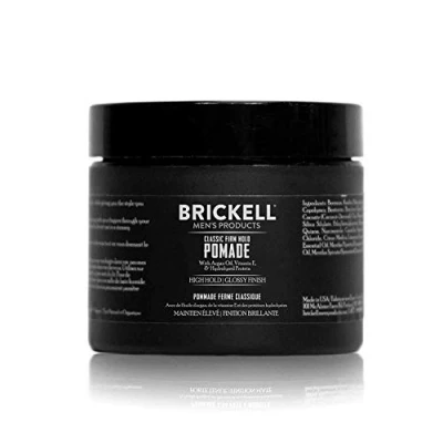 Abbildung von Brickell Men&#039;s Firm Hold Pomade Natürlich und organisch für einen starken Halt den ganzen Tag Glanz ein Hochglanz Finish 59 ml Parfümiert