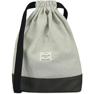 Abbildung von Adore June Daypack Bob Moderner Rucksack Turnbeutel Gymsack für Sport, Reisen und City, Gefütterter Damen &amp; Herren Sportbeutel mit Innentasche Reißverschluß Sicherheitstasche