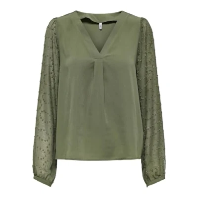 Abbildung von ONLY Shirtbluse »ONLMASJA FR L/S V NECK SHIRT CS PTM«