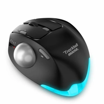 Abbildung von zelotes Kabellose Trackball Maus,Bluetooth Maus,4800DPI,8 Tasten,Daumenbedienung,Wiederaufladbar, Ergonomische Maus,Maus Kabellos Funkmaus für Laptop,PC,Tablets