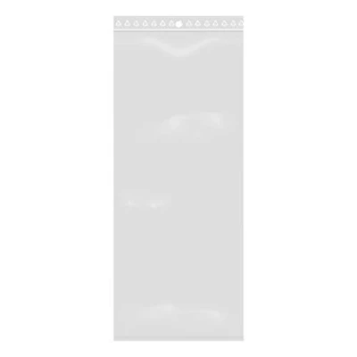 Abbildung von 100 Beutel mit Reißverschluss, wiederverschließbar, transparent, für Lebensmittel, Schmuck, Zubehör, Format 10 x 25 cm